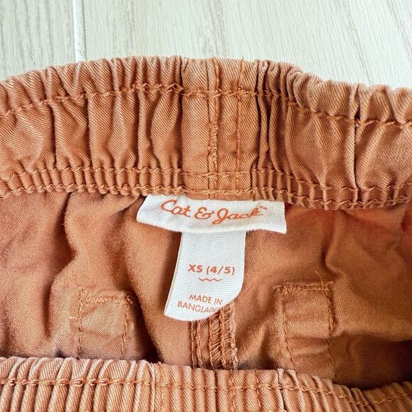 Cat & Jack Boys XS 4/5 Clay Orange Pull-On Shorts Drawstring - Picture 2 of 5